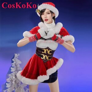 CosKoKo Tifa Lockhart Cosplay Game Final Fantasy VII Costume Lovely Christmas Girl Uniforms Halloween Party Role Play Clothing