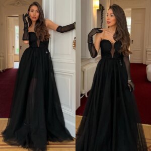Customized Sparkle Exquisite Exquisite Sweetheart A-line Floor Length es Draped Tulle Customized