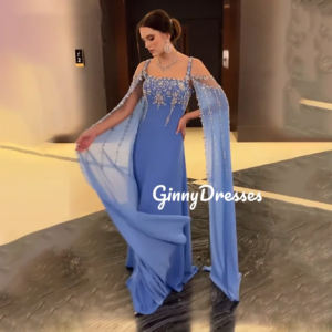 Customized Evening Dress Woman Square Neckline A-Line Prom Dresses Floor-Length Zipper Up Beadings Regular Straps Lining Wedding