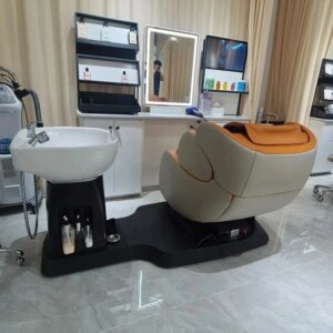 Wholesale Barber Spa Massage Chair  Salon Furniture Electric Massage Shampoo Chair with Basin