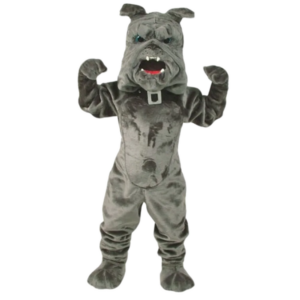 MASCOT PARK Fury Grey Bulldog Mascot Sport Costume Adult Size Bulldog Theme Anime Cosplay Costumes Carnival Fancy Dress 2198
