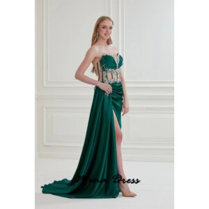 Mina Customized Backless Evening Dresses for Special Occasions Sleeveless Transparent Elegant Party Dresses for Women 2024 Bead