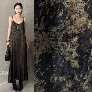 New Rayon the Thousand Character Classic Jacquard Fabric Chinese Style Bronzing Dress Long Sleeve Shirt Hanfu