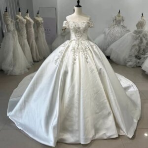 Vestido De Novia Encaje Off Shoulder Sweetheart Lace Up Back Wedding Dress Beading Embroidery Ball Gown Customized Bridal Dress
