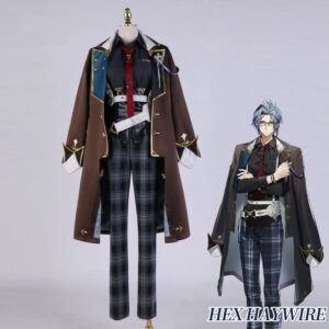 COS-HoHo Anime Vtuber Nijisanji XSOLEIL Hex Haywire Game Suit Gorgeous Handsome Uniform Cosplay Costume Halloween Party Outfit