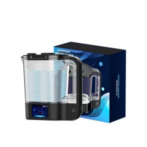 Hydrogen Water Pitcher 2L, 1500-2000PPB Rich Hydrogen Water Generator Electrolysis Jug BPA Free with SPE and PEM Technology