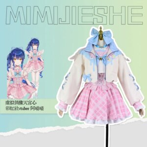 COS-HoHo Anime Vtuber Nijisanji Amamiya Kokoro Sailor Suit Lovely Dress Uniform Cosplay Costume Halloween Party Outfit XS-XXL