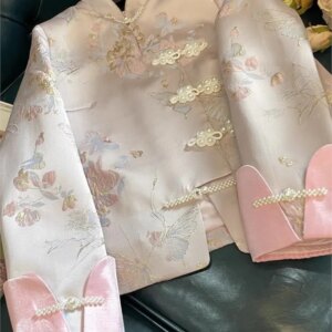 Chic coat Women’s Chinese style expensive pink top