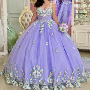 Lavender Shiny Princess Quinceanera Dresses Off Shoulder Beads Applique Lace Bow Tull Sweet 16 Dress Ball Gown Vestidos 15 Anos