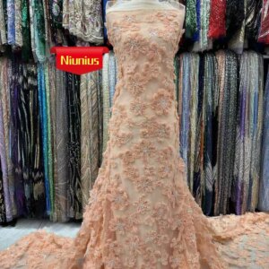 2025Best Quality Latest Soft Elegant Luxurious AustriaTulle Mesh Lace With Stones For Wedding Evening Dress NN3698_R
