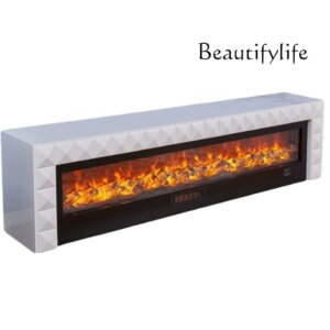 Simple modern simulated fire heating fireplace Nordic minimalist living room fireplace customization