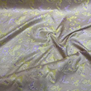 Yarn-Dyed Flower Luo 100 Silk 140 Door Width 28momme New Chinese Style Four Warp Twisted Coat Bed Cover Cloth Fabric