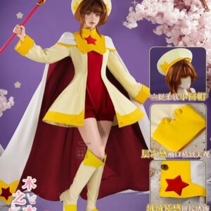 Cardcaptor Sakura Kinomoto Sakura Women Cosplay Costume Cos Game Anime Party Uniform Hallowen Play Role Clothes Clothing