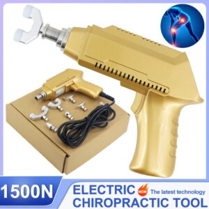 Electric Correction Gun Portable Spinal Adjustable Instrument Impulse Spine Cervical Massager 1500N Chiropractic Adjusting Tools