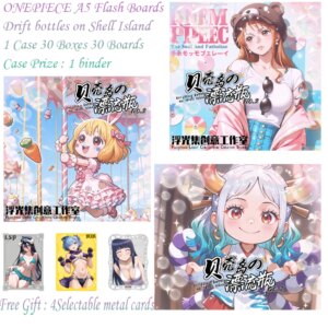 ONEPIECE A5 Flash Boards Drift bottles on Shell Island Anime One Piece Cards Nami Luffy Character Cards Game Child Gift Toy