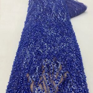 African Lace Fabric 2025 Sequins Beaded Embroidery Groom Nigerian Bridal High Quality French Tulle Lace Fabric For Wedding Sew