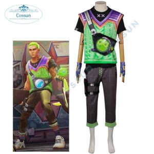 [Customized] Game Valorant Gekko Colleagues Cosplay Costume Halloween Outfits Women Men Shirt Vest Pants Bag Gloves