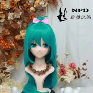 Kigurumi Hatsune Kigurumi mask full head with lock cosplay head shell props costume anime game