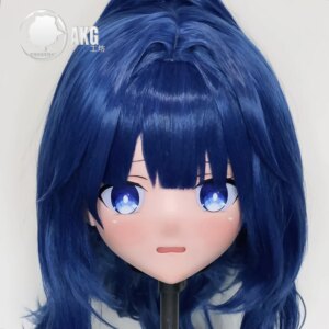 Customize Character Female/Girl Resin Kig Full Head With Lock Anime Cosplay Japanese Anime Kigurumi Mask
