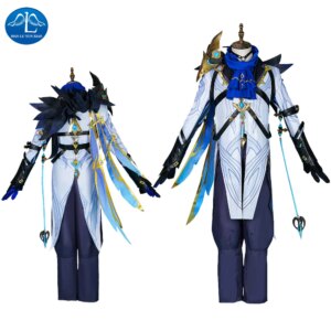 Genshin Impact Doctor Cosplay Custome Full set  Uniform Men’s Dottore Role Play Battle Suit Top With Pant For Men