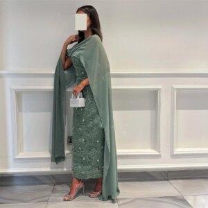 Customized Evening Jersey Applique Pearl Birthday Sheath Strapless Bespoke Occasion Gown Midi es