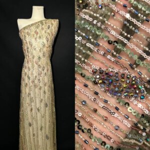 Embroidery fabric Bead tube sequin dress Wedding costume