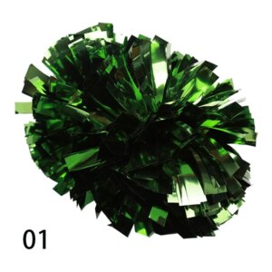30pcs Adult Metallic Cheerleading PomPoms for Basketball Baby Cheer Team PomPoms 5Inches Various Color Two Head Handle