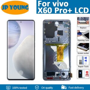 6.56″Original AMOLED For vivo X60 Pro +/X60 Pro PLUS LCD Display and Digitizer panel Assembly For V2056A, V2047 Touch Screen