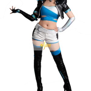 Luna snow Cosplay Rivals Fantasia Shooting Game Costume Coat Pants For Women Adult Halloween Carnival Party Suit