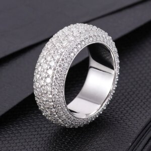 Provence jewelry 14K/18K solid gold luxury wedding band melee lab diamond engagement rings for men women full eternity band gift