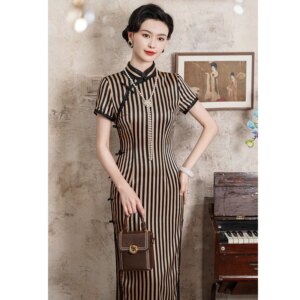 High Quality 2024 Summer New Improved Real Silk Cheongsam Chinese Women’s High-End Retro