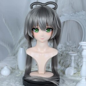 Customize Character Female/Girl Resin Kig Full Head With Lock Anime Cosplay Japanese Anime Kigurumi Mask