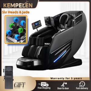 4D Jade 6-Roller Massage Chair w/ Thai Stretch, Zero Gravity & AI Voice – Shiatsu Recliner for Home/Office, 3-Year Warranty