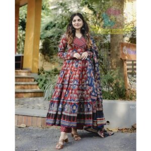 Cotton Fabric Kurti Pant with Dupatta Set Women Salwar Kameez Suit Kurta Palazzo