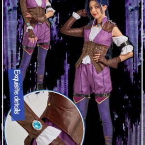 Vivi-Cos Game LOL The Sheriff of Piltover Caitlyn Kirraman Gorgeous Cool Suit Cosplay Halloween Costume Role Play Party Carnival
