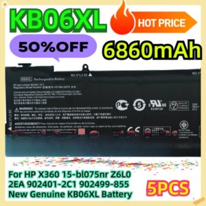 For HP X360 15-bl075nr Z6L02EA 902401-2C1 902499-855 New Genuine KB06XL Battery 5pcs