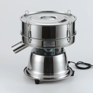 Vibrating Screen Automatic Food Screening Machine Small Stainless Traditional Powder Flour with One Cover and One Screen