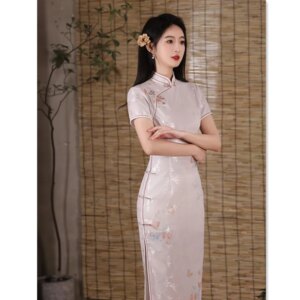 Retro National Style Improved Chinese Young Girl Cheongsam Qi Pao Summer New Preppy Daily