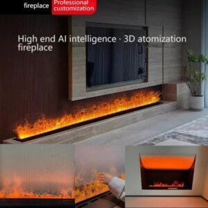 Modern 3D Water Fireplace – Energy Saving, No Smoke, Custom Flame Colors, Perfect for Small Spaces Gifts Bedroom Decor Fireplace