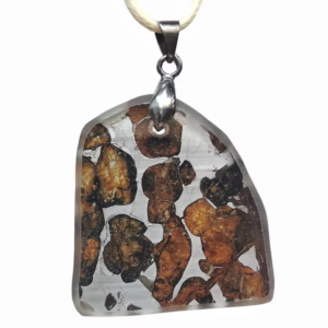 11.4g Brenham Olive Meteorite manual Pendant Olive Meteorite Natural Olive Meteorite Necklace Pendant Specimen Collection- TB54