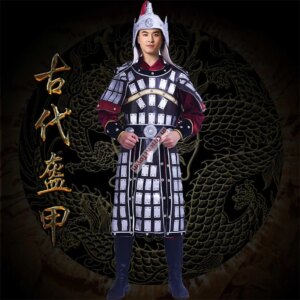 Oriental Generals Ancient Armor Suit Ancient Young Soldiers Stage Plays Costumes Carnival Halloween Props Parade Armour Outfit