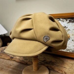 Autumn and winter thickened clouds peaked cap female simple personality leisure hat