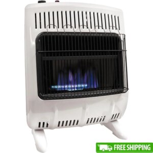 20,000 BTU Vent Free Gas Heater Propane Natural Gas Indoor Wall Cabinet Heater Safe Adjustable Thermostat Efficient Heating 700