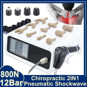 12Bar Pneumatic Shockwave Therapy Machine Effectively Relieve Spine Shoulder Pain 2in1 Correction Gun Muscle Relax Health Care