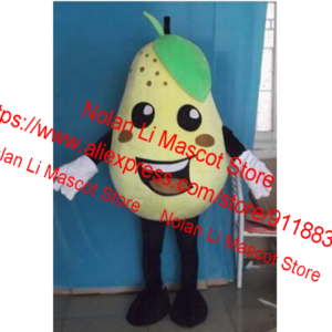 High Quality EVA Material Pear Mascot Costume Fruit Cartoon Suit Cosplay Advertising Birthday Party Christmas Gift 591