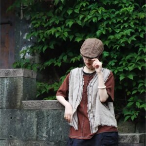 Spring summer autumn flax cap plant dyeing heavy washing artistic millinery