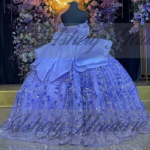 Customized Gorgeous Princess Girl Quinceanera Dress Flower Bow Ball Gown Floor Length Women Prom Party Dress Vestido 15 16 Girl