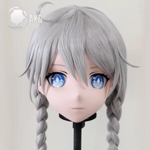 (AL46)Customize Character Crossdressing Female/Girl Resin Full/Half Head With Lock Anime Cosplay Japanese Animego Kigurumi Mask