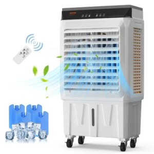 Evaporative Air Cooler 2100 CFM 135 Degree Oscillating Swamp Cooler Adjustable 3 Speeds 12 Hour Timer 7 Gallon Portable for 750