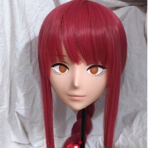 (NFD313-)Customize Full Head With Lock Pretty Female/Girl Japanese Animego Character Kig Cosplay Kigurumi Mask Crossdress Doll